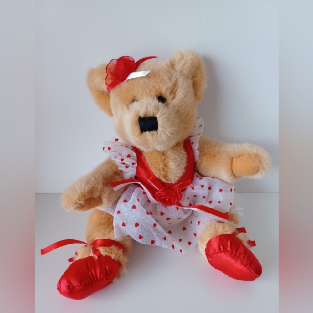 Vintage Valentine's Day Stuffed Animal Bear